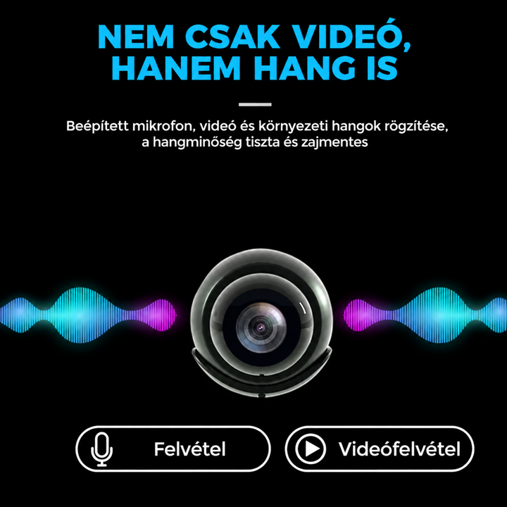 Mini cameră de securitate WiFi 1080p | Vedere nocturnă ascunsă | Notificări la detectarea mișcării | Sunet