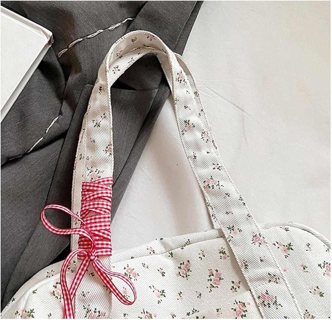Hajó Duffle Táska – Nagy Vászon Hétvégi Táska Szalag Díszítéssel – Floria