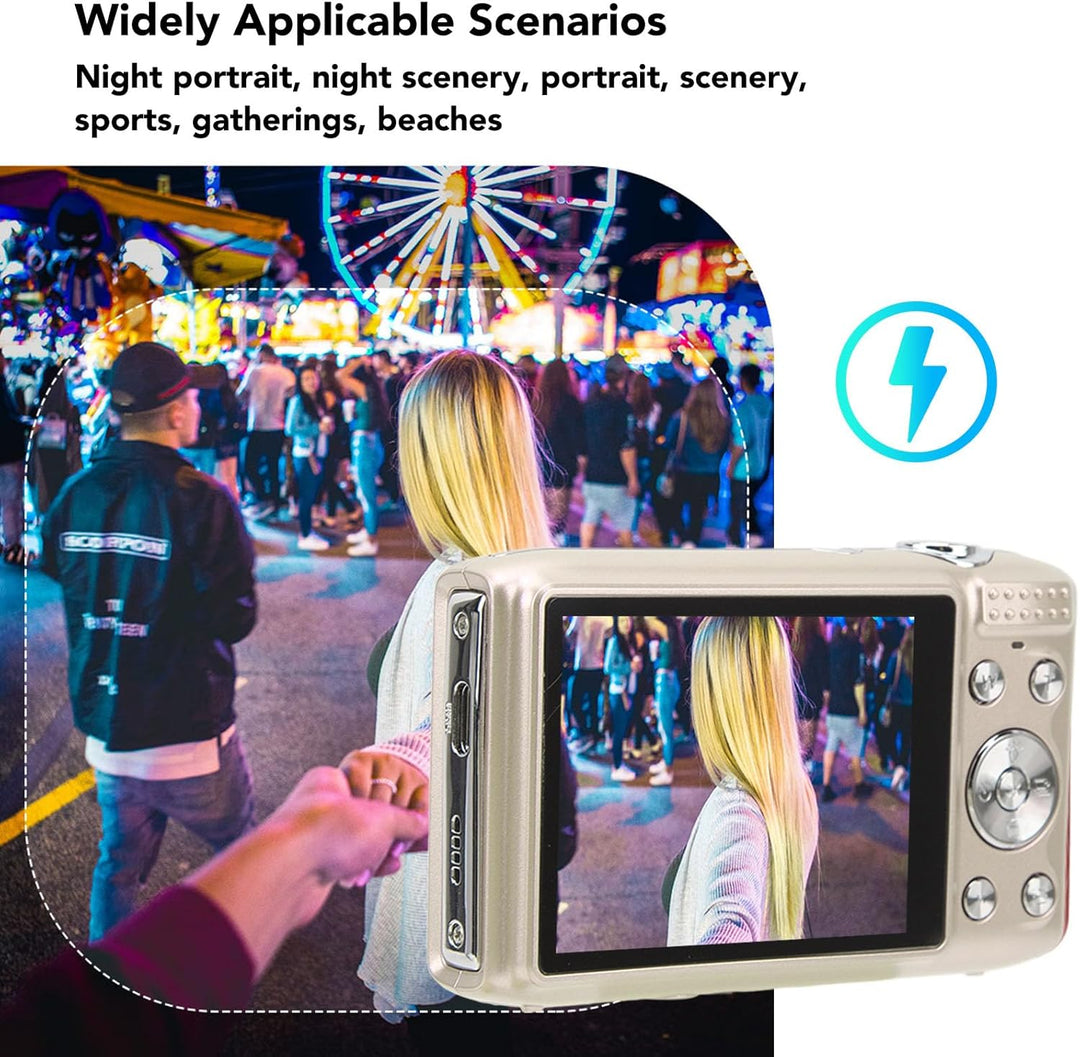 4K kompakt digitális fényképezőgép 58MP fényképekkel és 16x zoommal – Lumora
