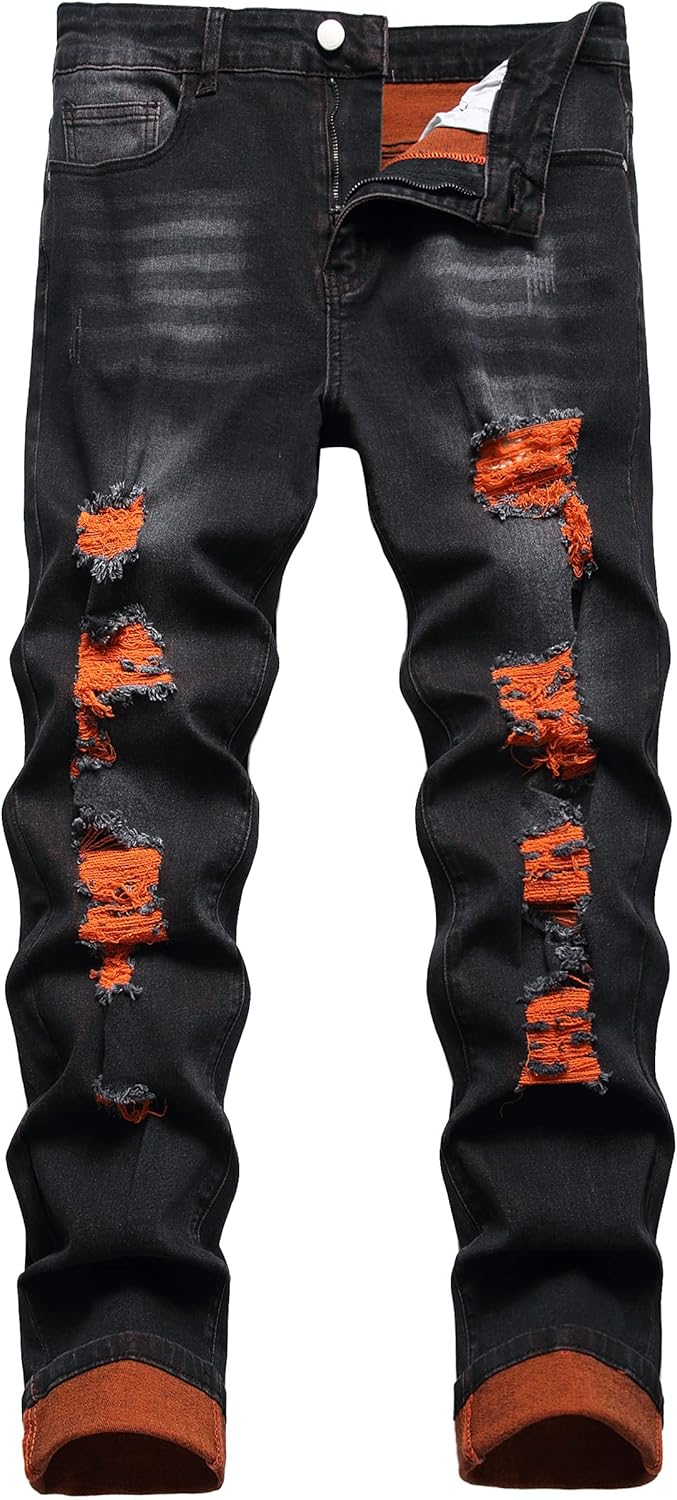 AA OOS Férfi Slim-Fit Koptatott Farmer - Mick