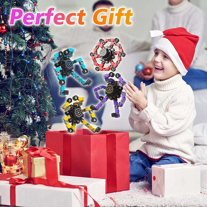Alakítható antistressz fidget spinner gyerekeknek és felnőtteknek – 4 darabos készlet