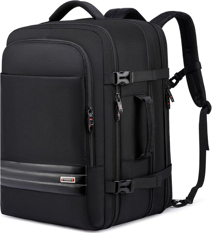 Bővíthető 45L–55L vízálló utazási hátizsák 18"-os laptop rekesszel