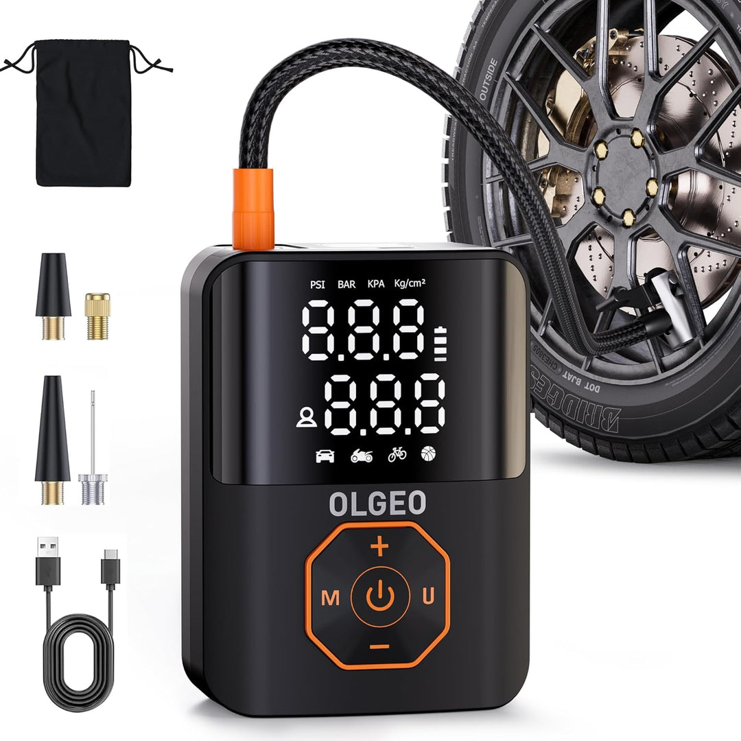 Hordozható Gumiabroncs Pumpa - 18000mAh Légkompresszor Autókhoz és Motorkerékpárokhoz