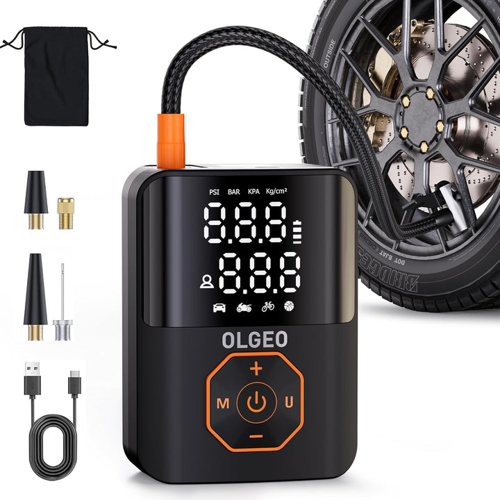Hordozható Gumiabroncs Pumpa - 18000mAh Légkompresszor Autókhoz és Motorkerékpárokhoz