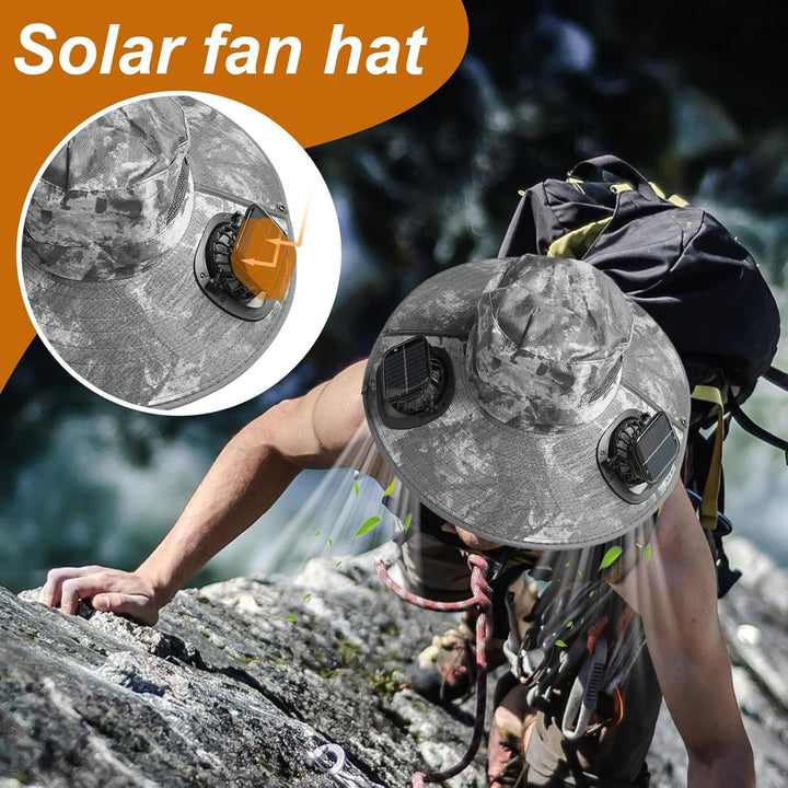 Napelemes Ventilátor Hűtő Sapka UV Védelemmel – Solvoro