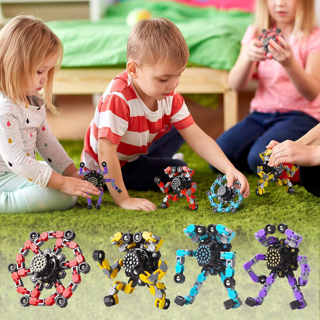 Alakítható antistressz fidget spinner gyerekeknek és felnőtteknek – 4 darabos készlet