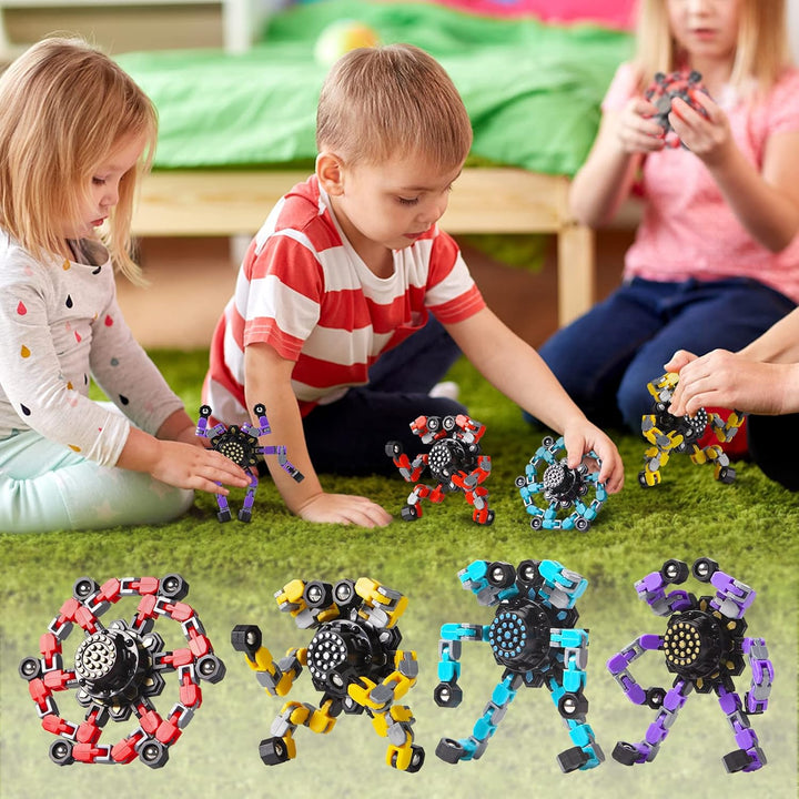Alakítható antistressz fidget spinner gyerekeknek és felnőtteknek – 4 darabos készlet