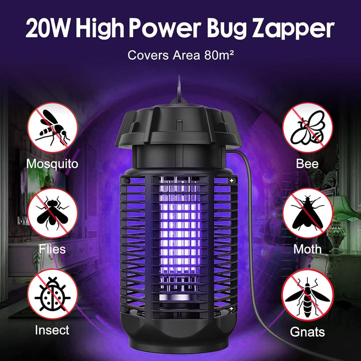 Elektromos bogárölő 20W UV világítással és 4200V-os rács, IPX4 vízálló – Zeytra
