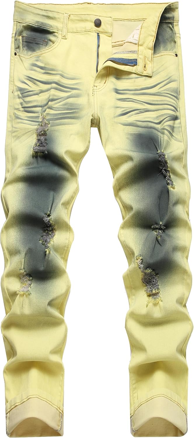 AA OOS Férfi Slim-Fit Koptatott Farmer - Mick