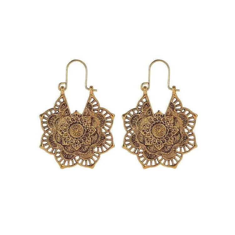 Arany/Ezüst Lotus Mandala Fülbevalók - Isolde