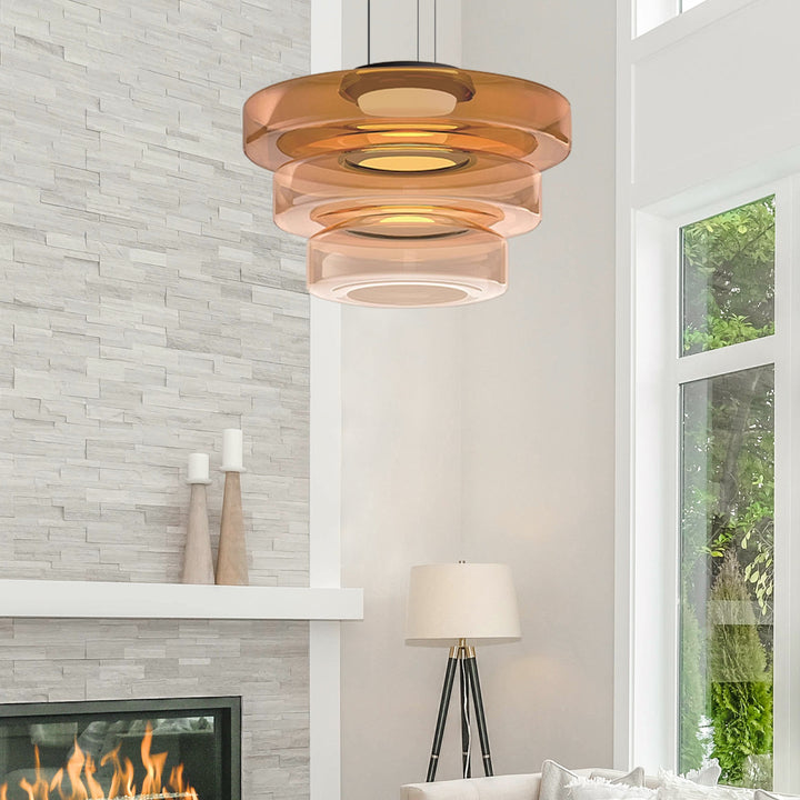 AA NOT AVAIALBLE Modern üveg függőlámpa Bauhaus stílusban - AuroraSphere
