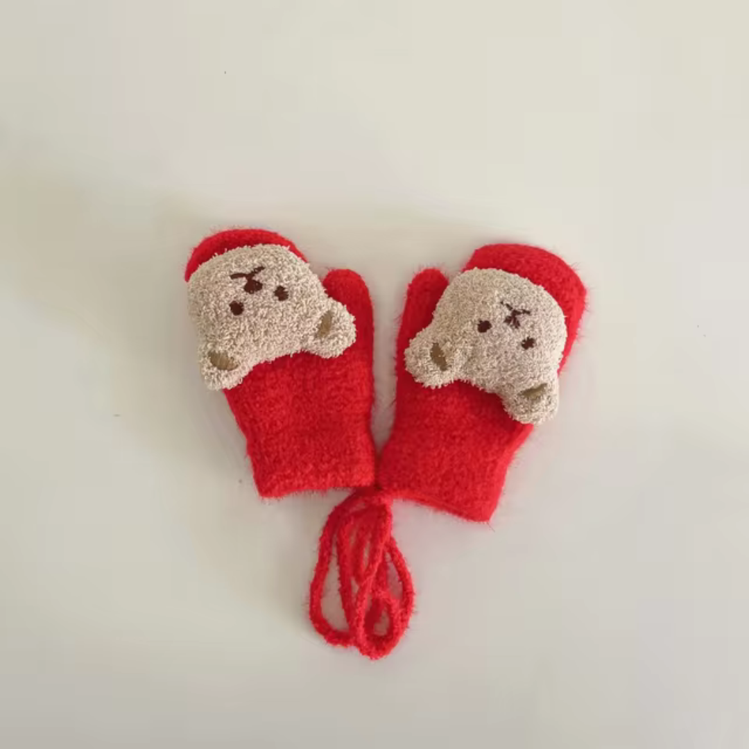 Gyermek Kesztyű Medvearccal – TinyBear Kesztyűk