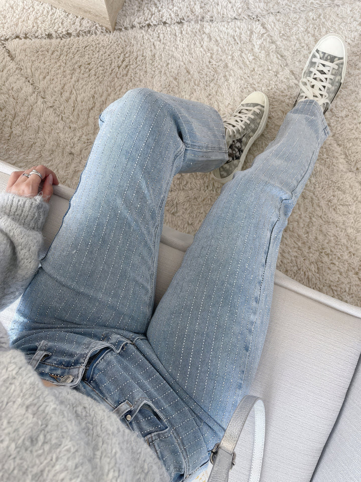 AA NOT AVAILABLE Csillogó Damasz Jeans - Luminara