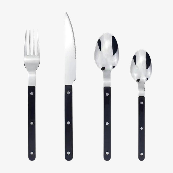 24 darabos rozsdamentes acél evőeszközkészlet gravírozott designnal - BistroLine