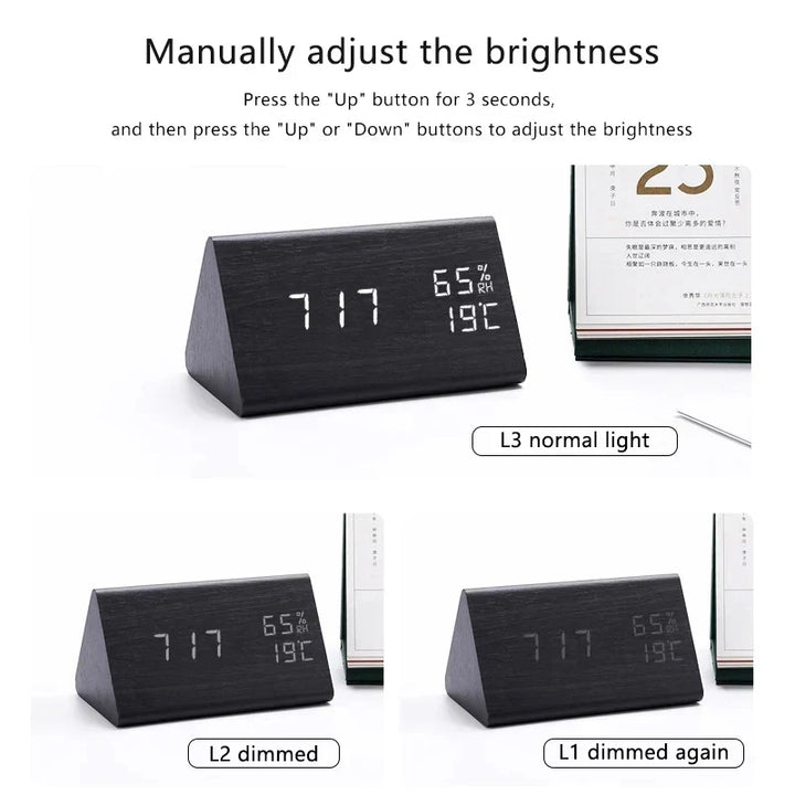 Fa LED Óra Hangosvezérléssel - EcoClock