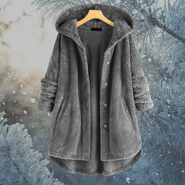 Női téli fleece dzseki kapucnival - Nova