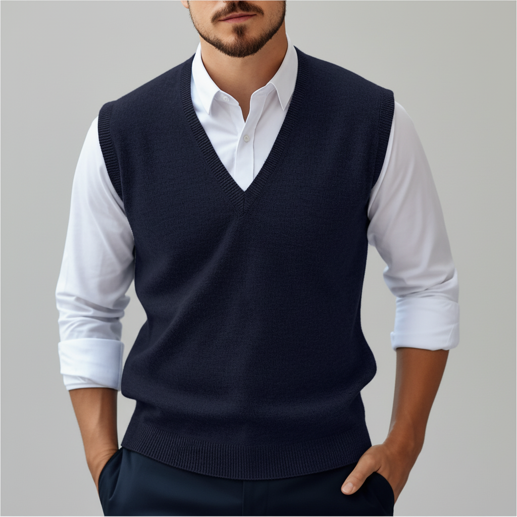 Ärmelloses Gestricktes Baumwollgilet - Bobby