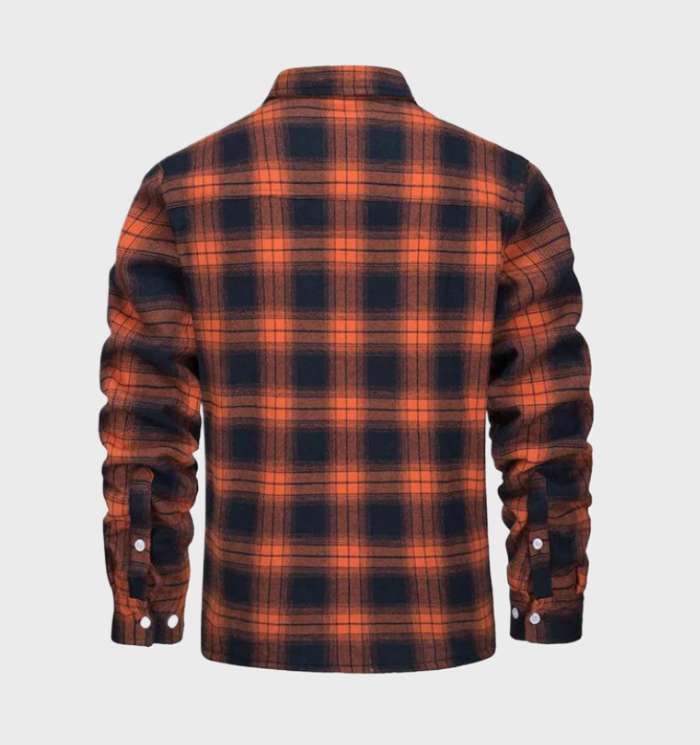 Trendi Flanell Férfi Dzseki Vintage Stílusban - Liam