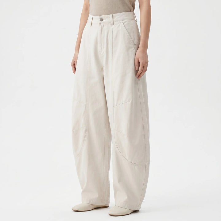 Baggy Barrel-Leg Trousers -  Shelia