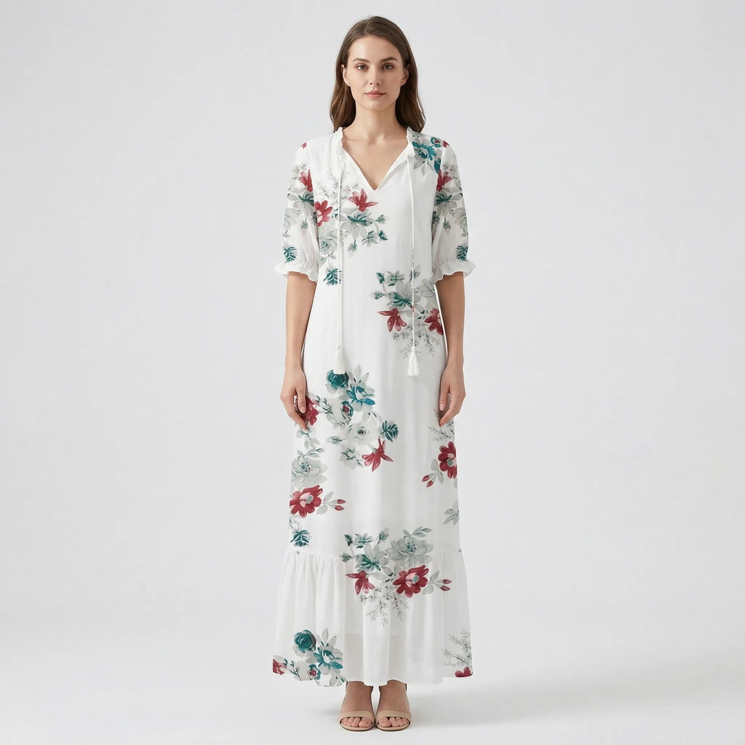 Bohemian Floral Maxi Dress - Carolyn