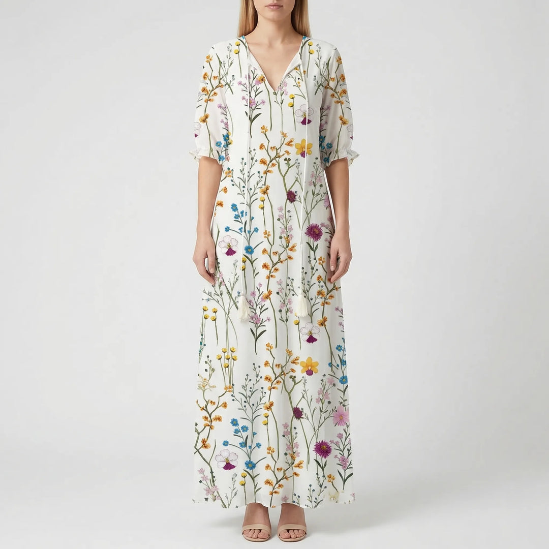 Bohemian Floral Maxi Dress - Carolyn