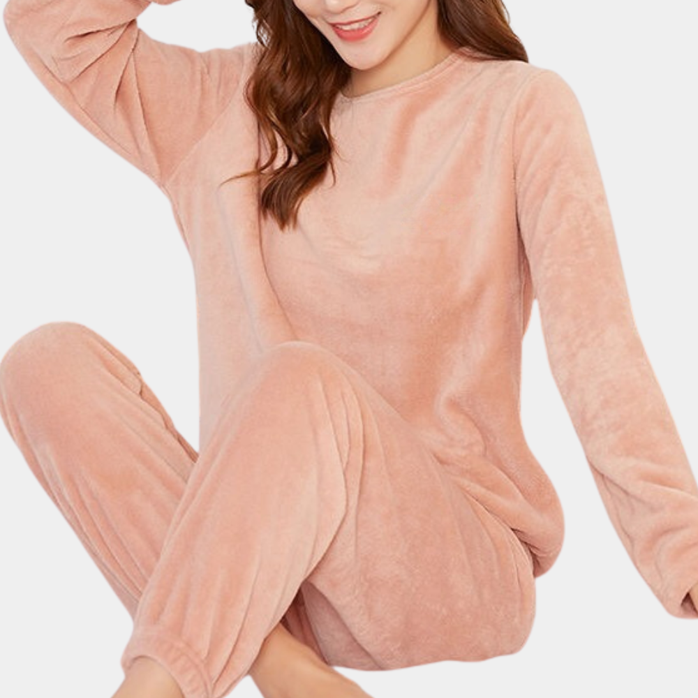 Meleg fleece női pizsama - Elina