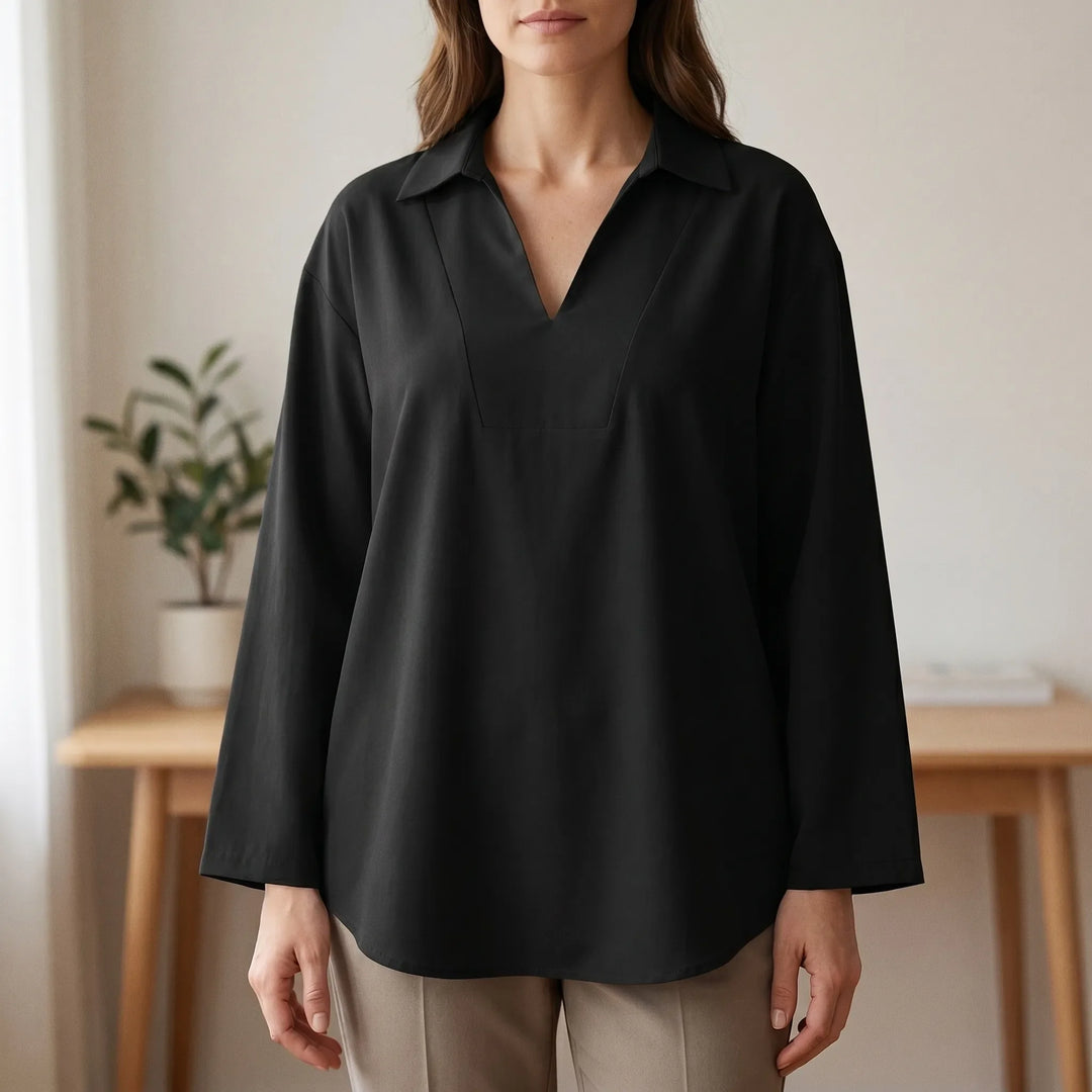 Casual High-Low Tunic Top -  Velma