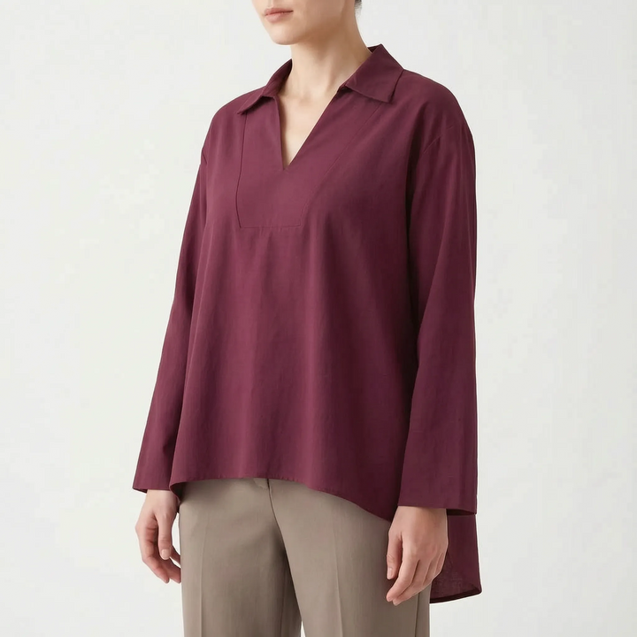 Casual High-Low Tunic Top -  Velma
