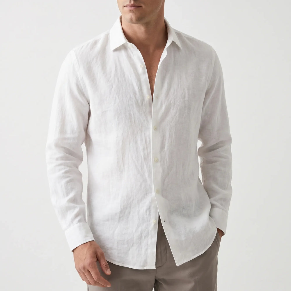 Casual Long-Sleeve Button-Up Shirt -  Bruce