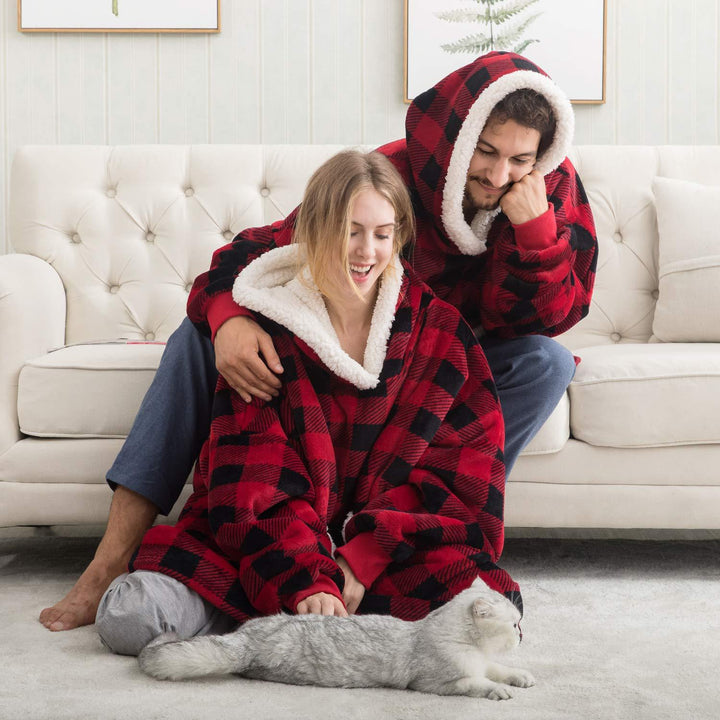 Unisex hőszigetelő fleece kapucnis pulóver - Noah