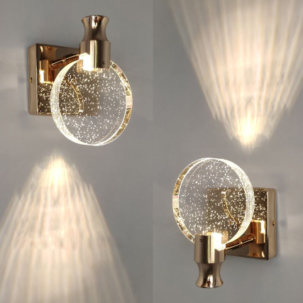 Luxus Kerek Kristály Fali Lámpa – Celestia