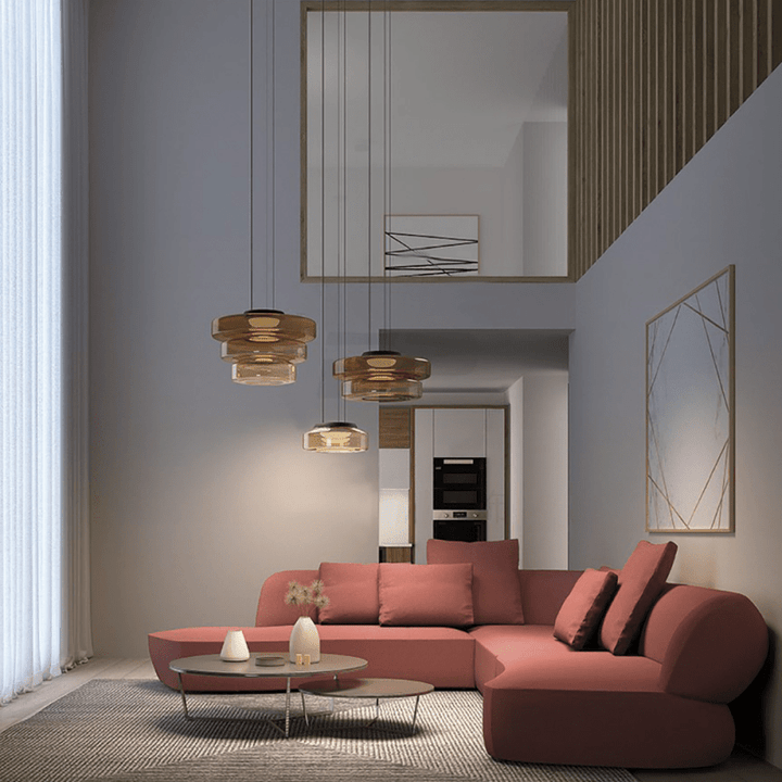 AA NOT AVAIALBLE Modern üveg függőlámpa Bauhaus stílusban - AuroraSphere