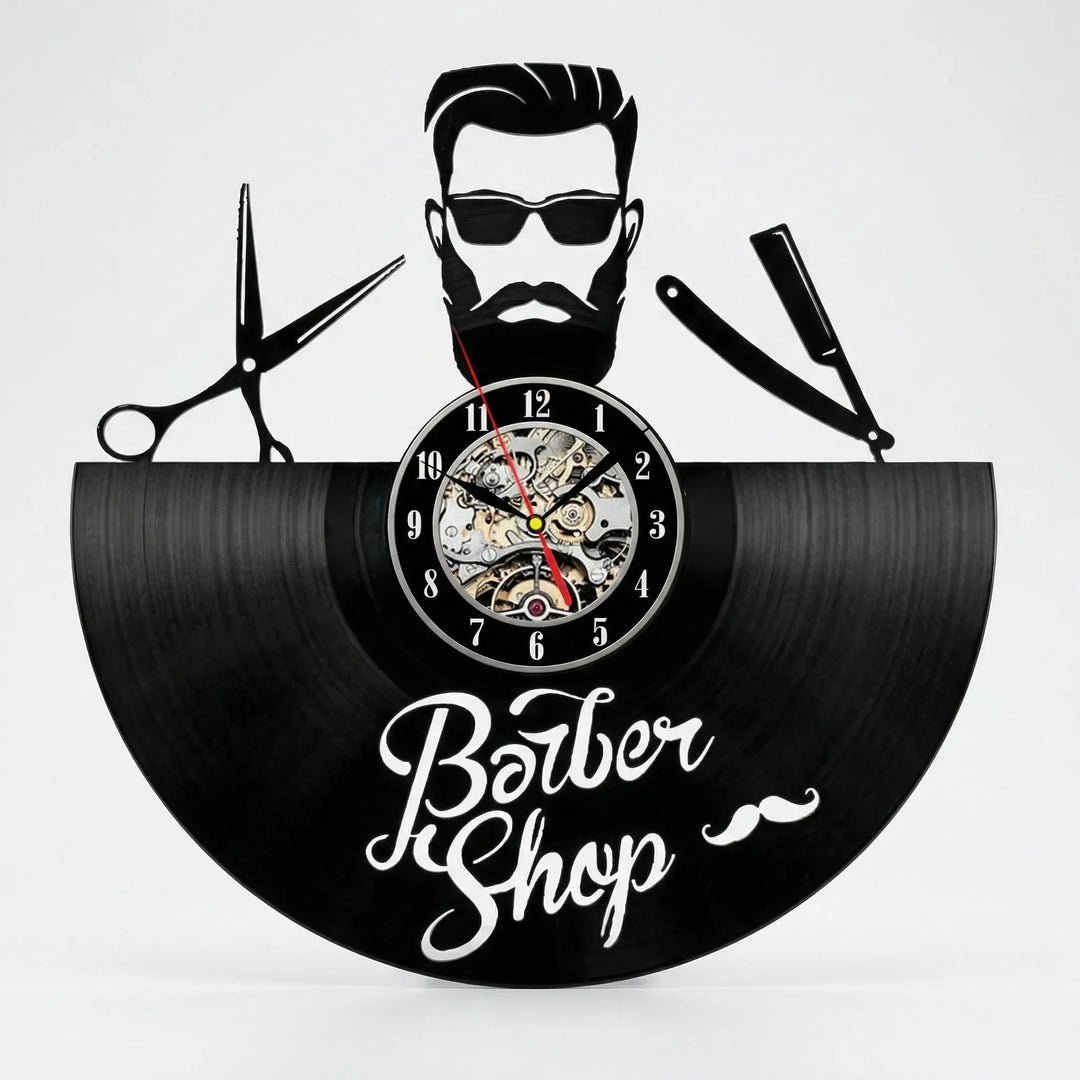 Dekorative Barbershop-Wanduhr - BarbelloTime