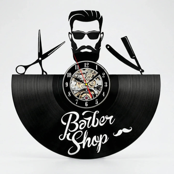 Dekorative Barbershop-Wanduhr - BarbelloTime