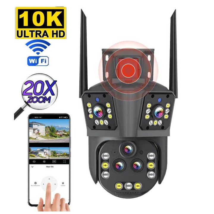 AA NOT AVAILABLE 10K WiFi Biztonsági kamera 20MP, 20x Zoom – DualGuard Ultra 10K