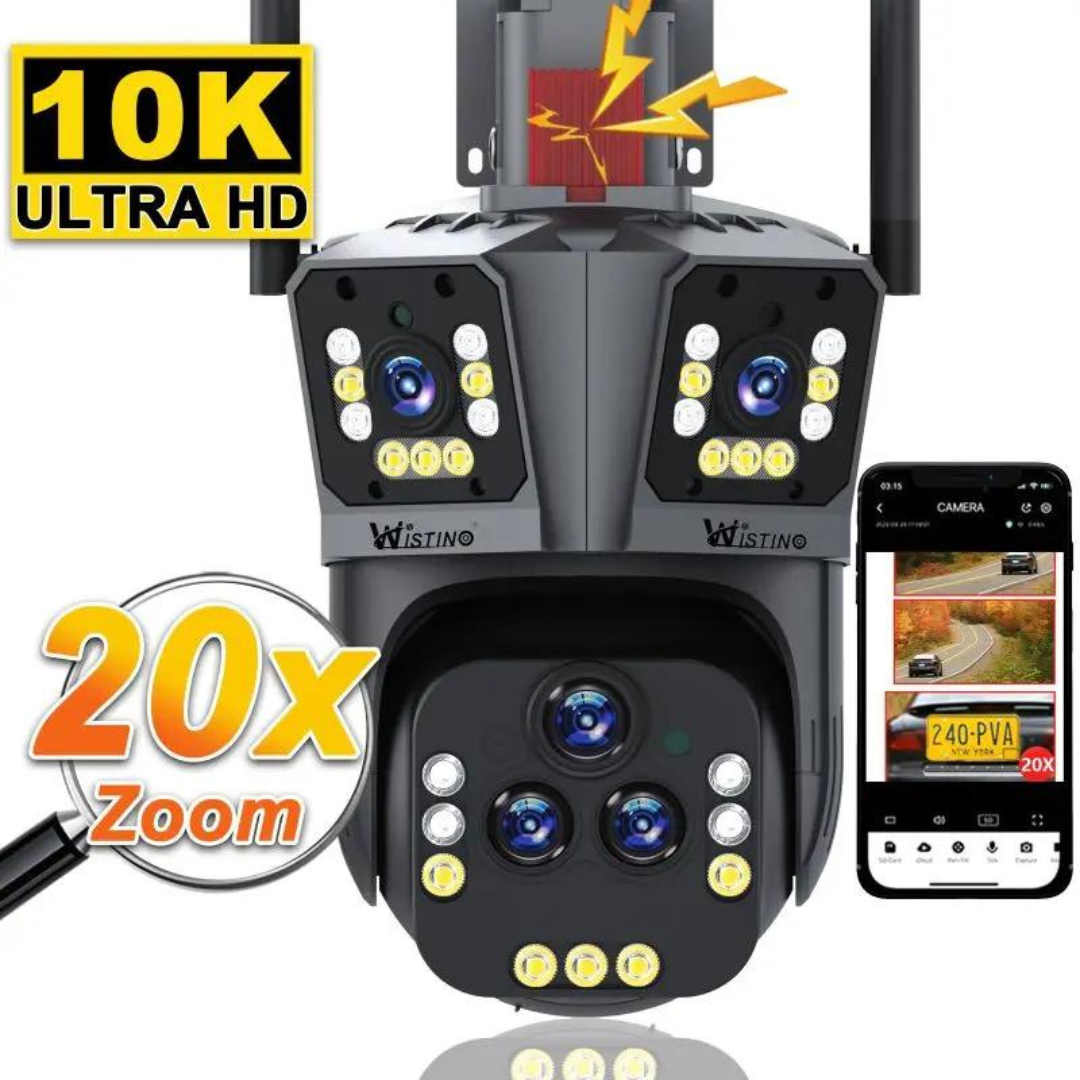 AA NOT AVAILABLE 10K WiFi Biztonsági kamera 20MP, 20x Zoom – DualGuard Ultra 10K