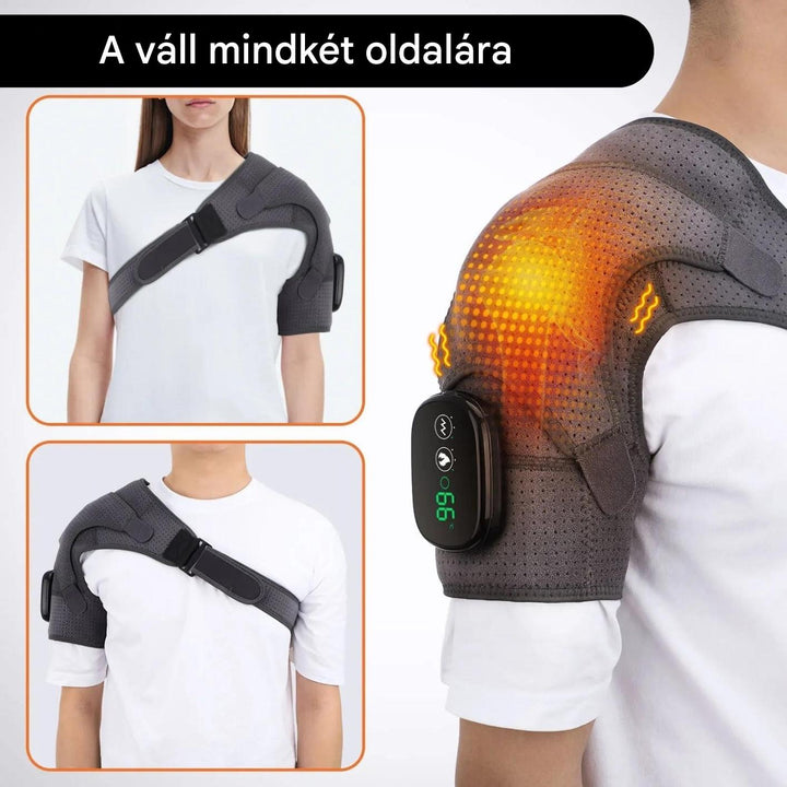 Hordozható vállmasszírozó készülék hőterápiával - ThermoFlex Pro