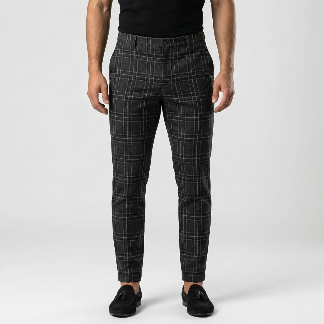 Figurnahe Hose Mit Klassischem Karodesign - Keith