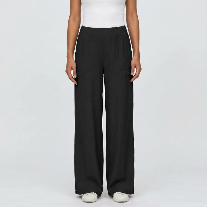 Full-Length Wide-Leg Casual Trousers - Renee