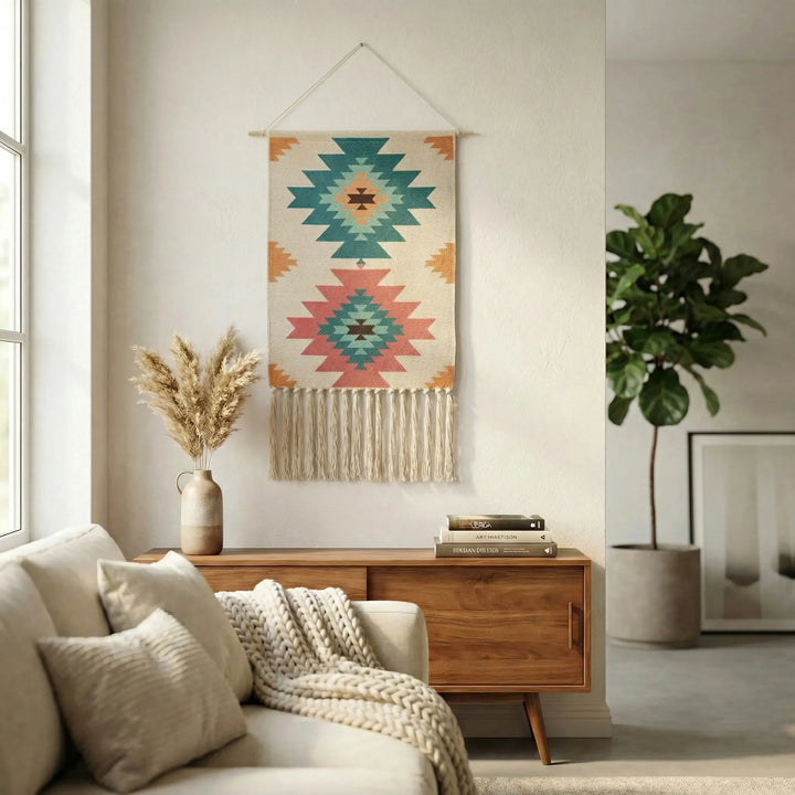 Geometrischer Boho-Wandbehang - Garduraft