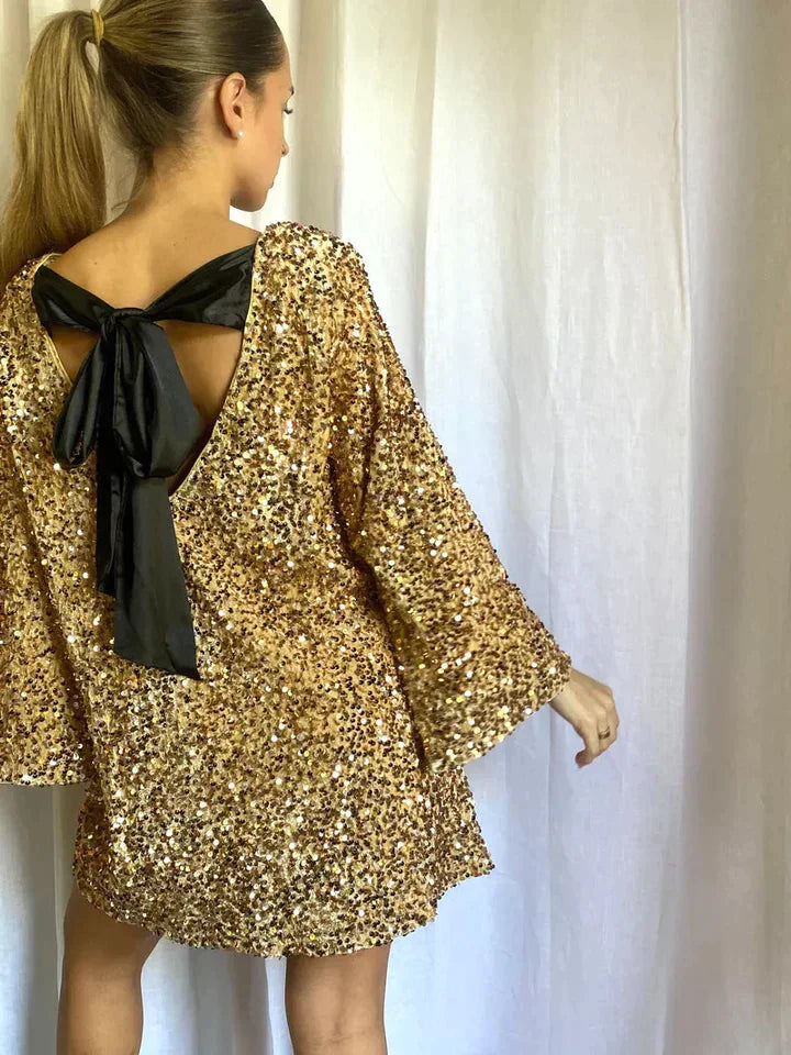 Trendi Csillogó Midi-Dressz - Stella