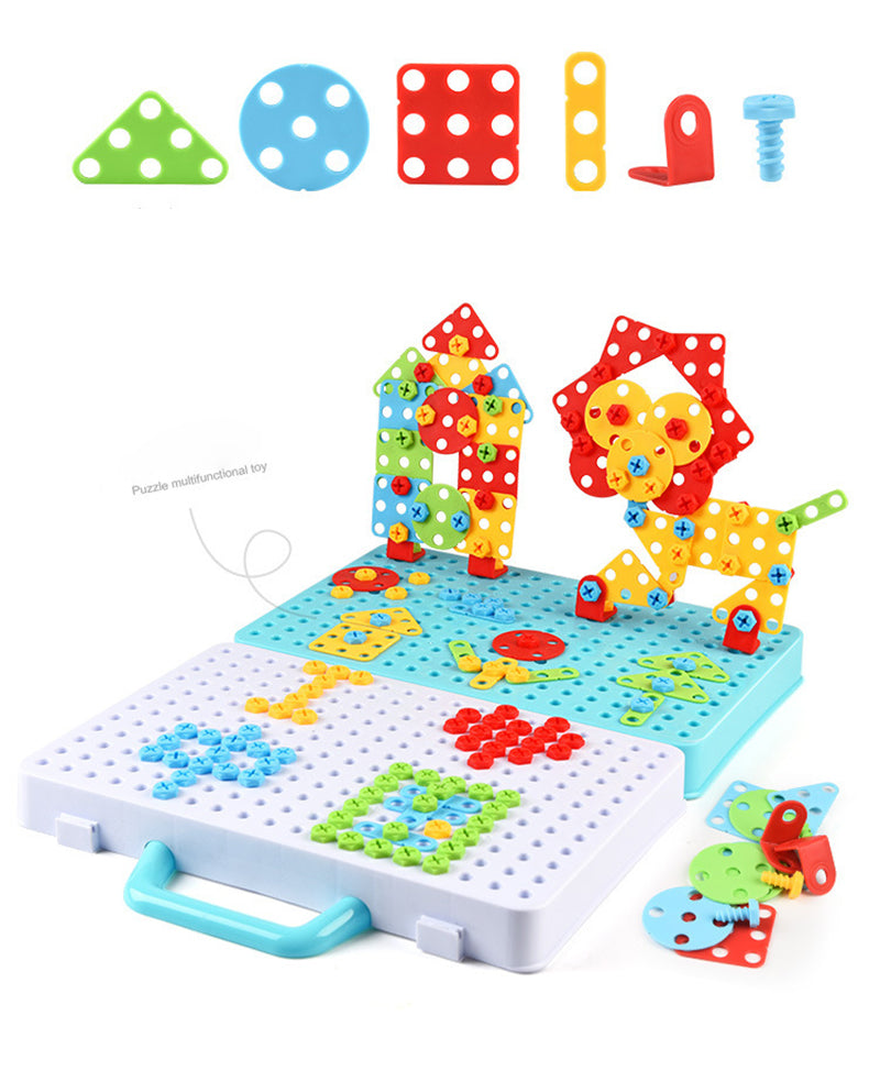 Kreatív Építőszett Játékfúróval - BuildyDrill