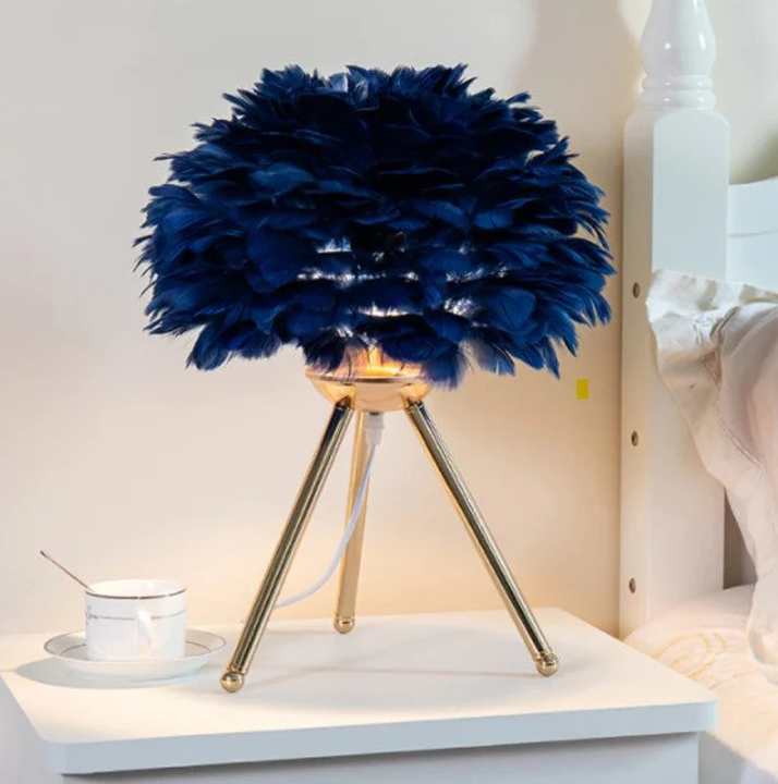 Dimmable Asztali Lámpa Luxus Tollakkal – Pluma
