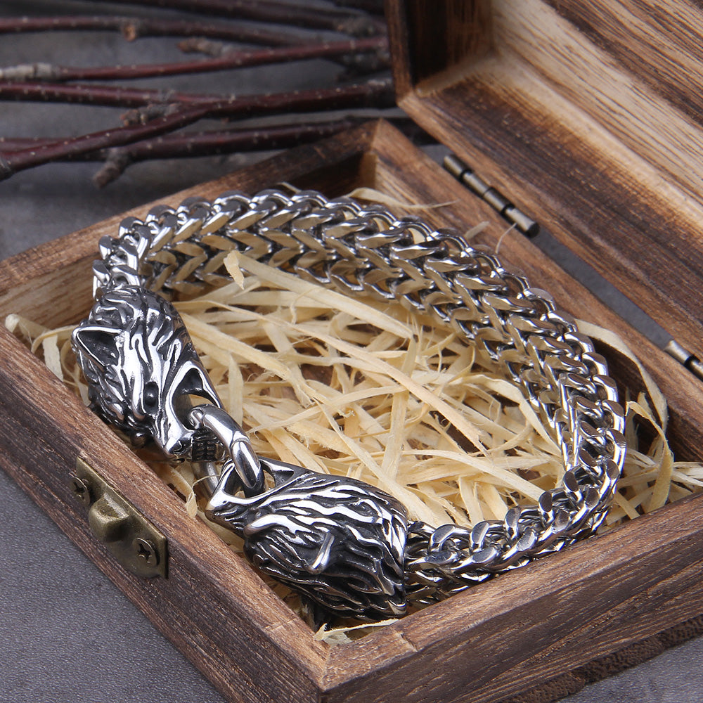 Viking Wolf Charm Karkötő – Ragnar