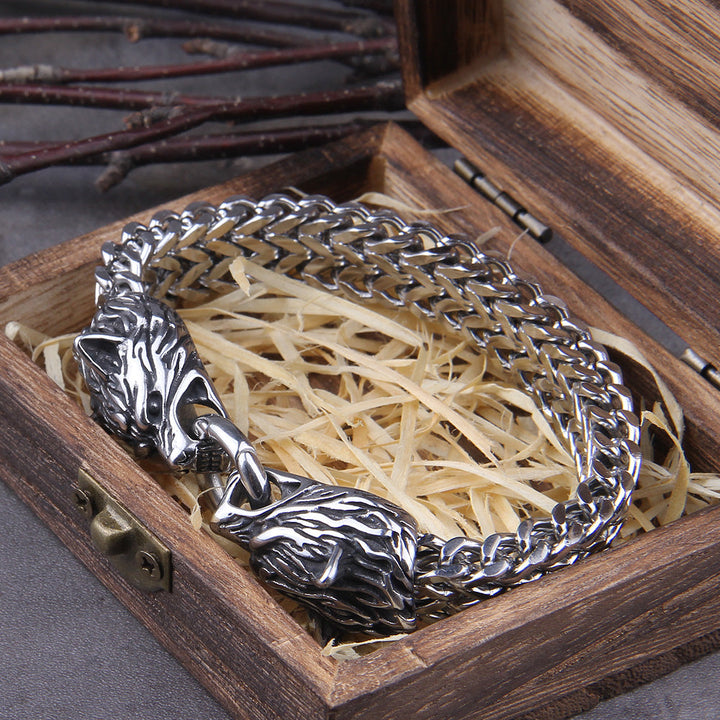 Viking Wolf Charm Karkötő – Ragnar