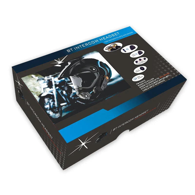 Vízálló Bluetooth Motorkerékpár Intercom FM-mel és 1000M Hatótávolsággal – RoadLink