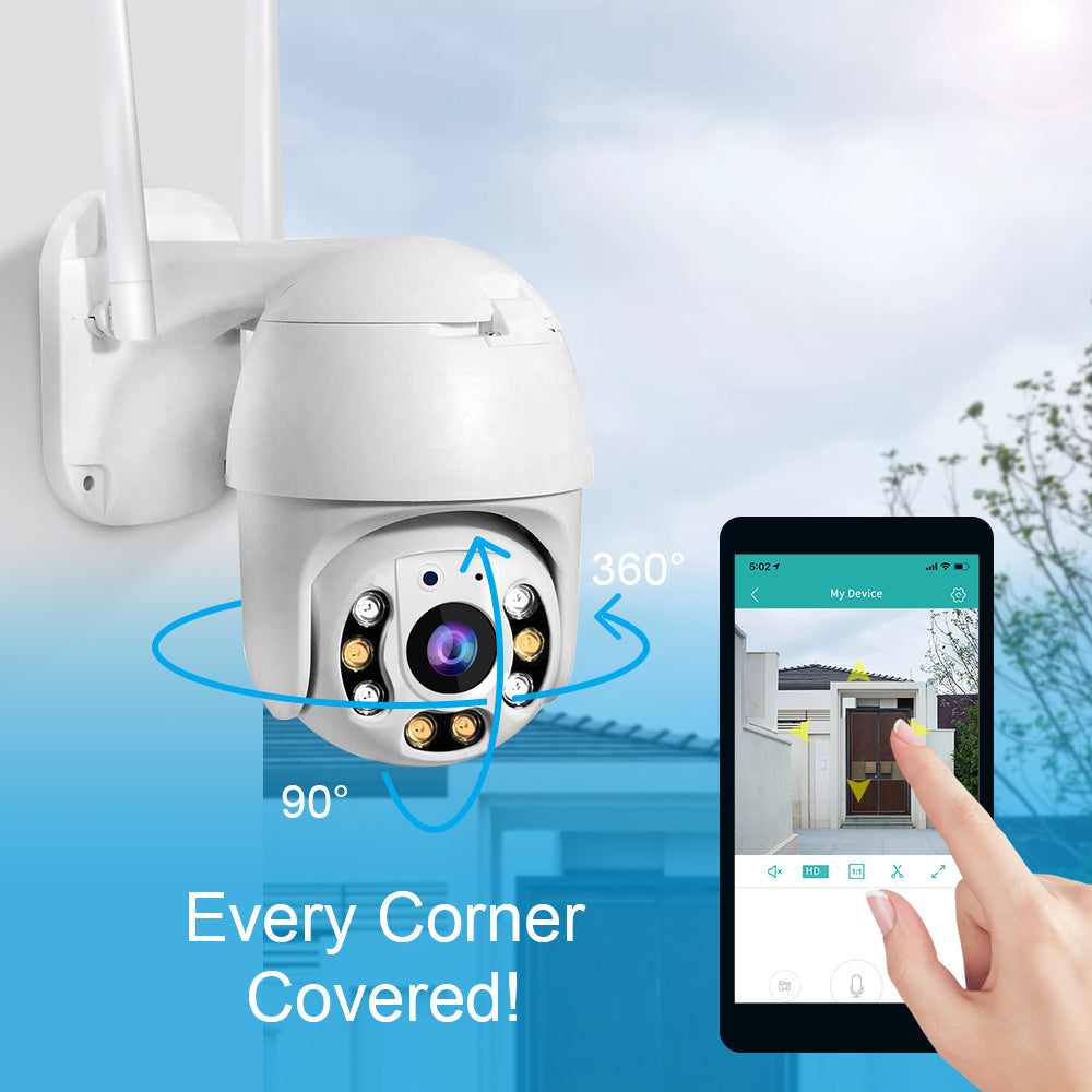 Vezeték nélküli Kültéri Biztonsági Kamera WiFi-vel – SecureView 360