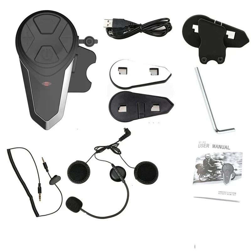 Motoros Sisak Bluetooth Intercom FM-mel és 1000 m Hatótávolsággal – RoadLink S3