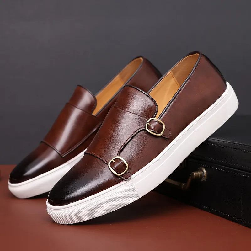 Herrenlederschuh Mit Schnallen - Glenn