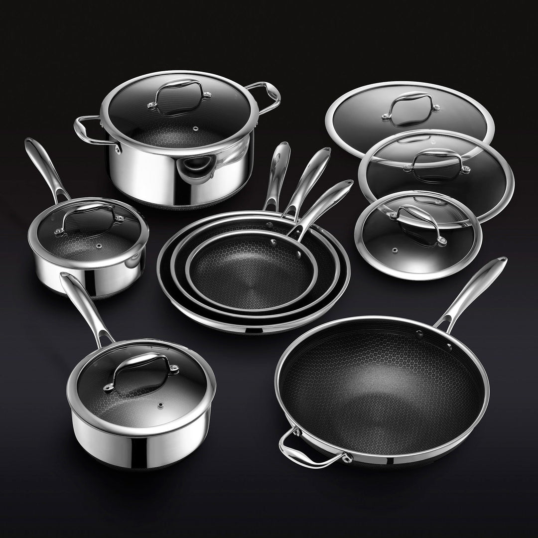 AA OUT OF STOCK 13 db HexClad hibrid edénykészlet fedelekkel